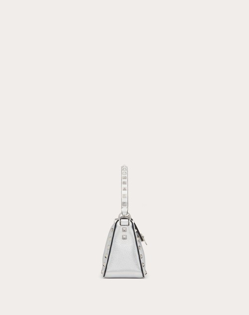 Red Valentino BORSA PICCOLA A TRACOLLA ROCKSTUD IN VITELLO GRANATO METALLIZZATO Hotsell