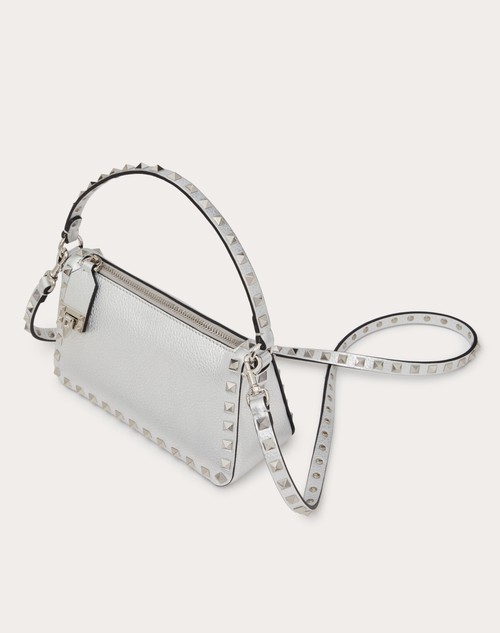 Red Valentino BORSA PICCOLA A TRACOLLA ROCKSTUD IN VITELLO GRANATO METALLIZZATO Hotsell