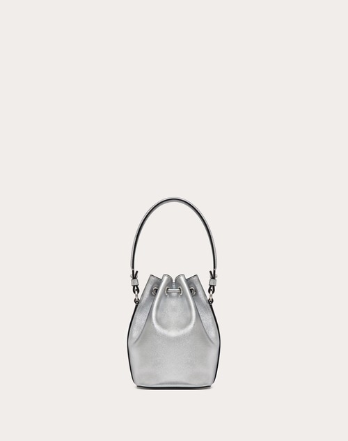 Red Valentino MINI BORSA A SECCHIELLO VLOGO SIGNATURE IN NAPPA METALLIZZATA Negozio