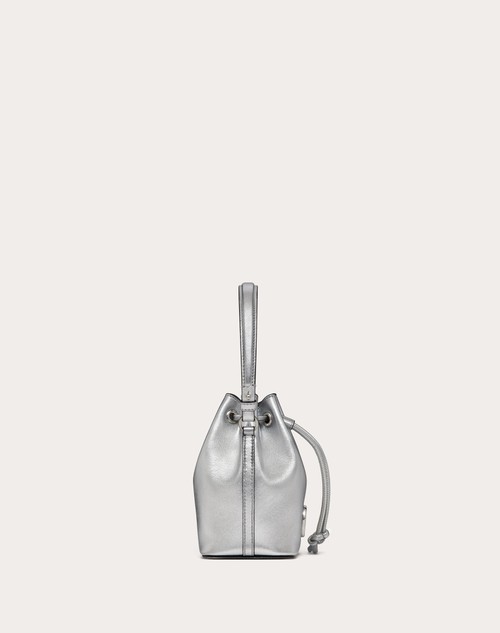 Red Valentino MINI BORSA A SECCHIELLO VLOGO SIGNATURE IN NAPPA METALLIZZATA Negozio