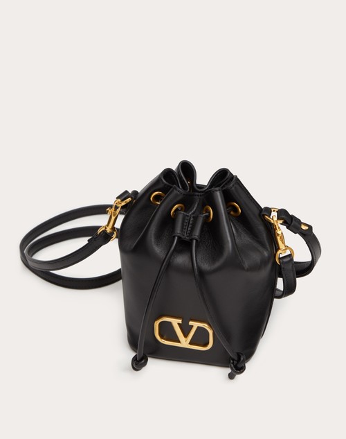 Red Valentino MINI BORSA A SECCHIELLO VLOGO SIGNATURE IN NAPPA Nuova
