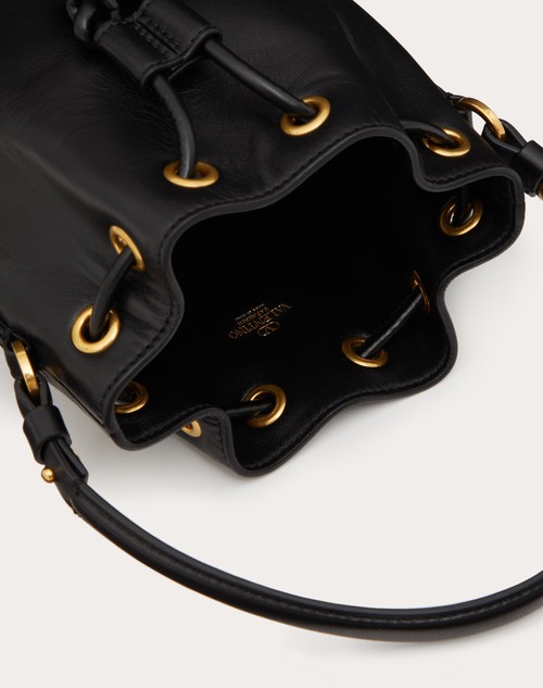 Red Valentino MINI BORSA A SECCHIELLO VLOGO SIGNATURE IN NAPPA Nuova