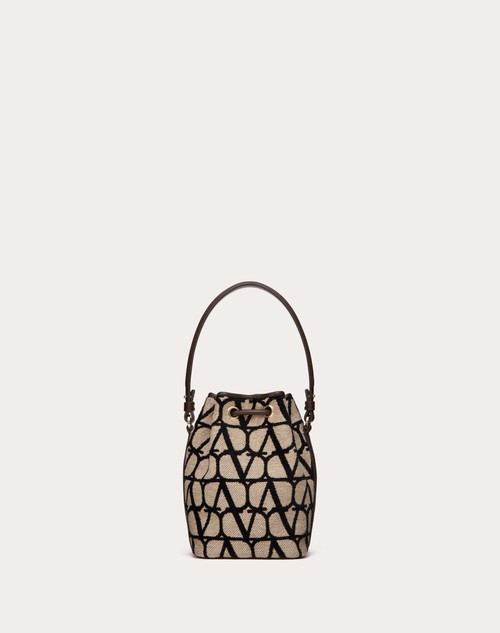 Red Valentino MINI BORSA A SECCHIELLO VLOGO SIGNATURE IN TOILE ICONOGRAPHE Moda
