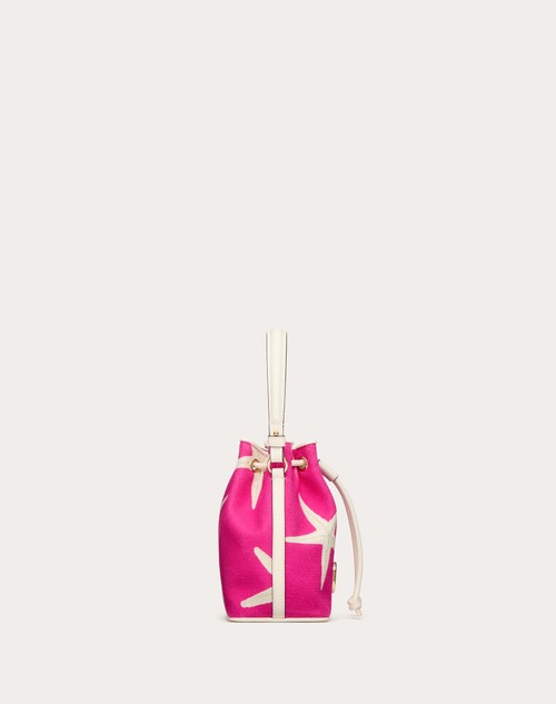 Red Valentino MINI BORSA A SECCHIELLO VALENTINO GARAVANI ESCAPE IN CANVAS CON STAMPA STARFISH Vendita