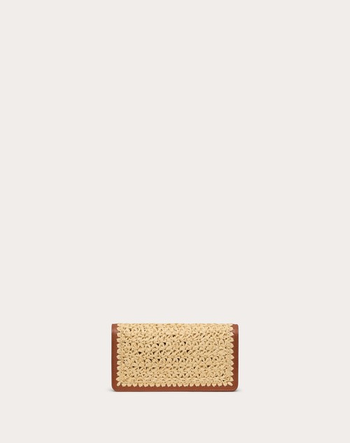 Red Valentino PORTAFOGLIO CON CATENA VLOGO SIGNATURE IN RAFIA Soddisfazione Garantita
