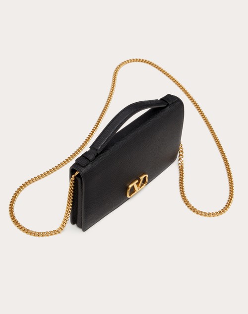 Red Valentino PORTAFOGLIO CON CATENA VLOGO SIGNATURE IN VITELLO GRANATO Fino Al -60%