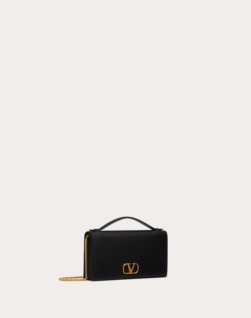 Red Valentino PORTAFOGLIO CON CATENA VLOGO SIGNATURE IN VITELLO GRANATO Shopping Online