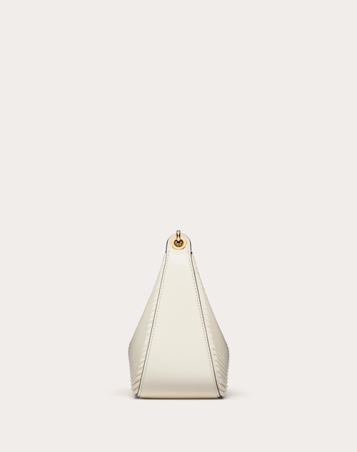 Red Valentino HOBO PICCOLA VLOGO MOON BAG IN NAPPA LAVORATA CON CATENA Offerte