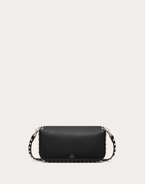 Red Valentino BORSA A TRACOLLA VALENTINO GARAVANI ROCKSTUD IN VITELLO GRANATO Consegna Veloce