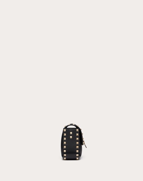 Red Valentino BORSA A TRACOLLA VALENTINO GARAVANI ROCKSTUD IN VITELLO GRANATO Consegna Veloce