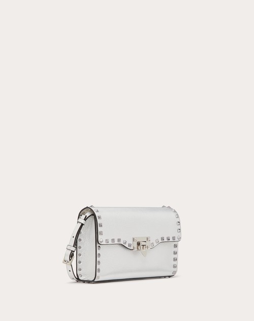 Red Valentino BORSA PICCOLA A TRACOLLA ROCKSTUD IN VITELLO GRANATO METALLIZZATO Affare Del Giorno