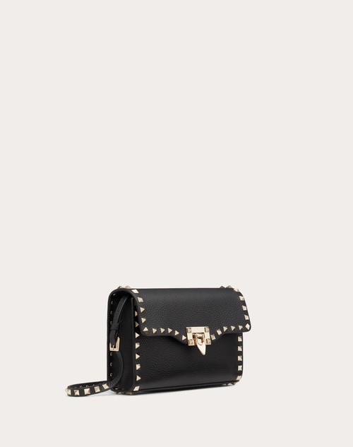 Red Valentino BORSA PICCOLA A TRACOLLA ROCKSTUD IN VITELLO GRANATO Presa