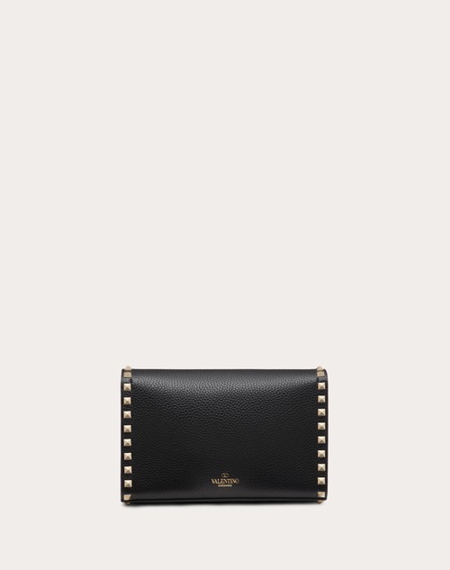 Red Valentino BORSA PICCOLA A TRACOLLA ROCKSTUD IN VITELLO GRANATO Presa