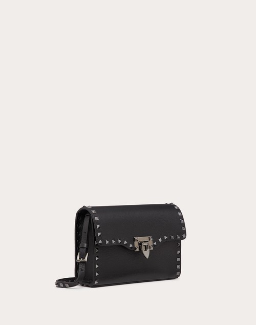 Red Valentino BORSA PICCOLA A TRACOLLA ROCKSTUD IN VITELLO GRANATO Sconto