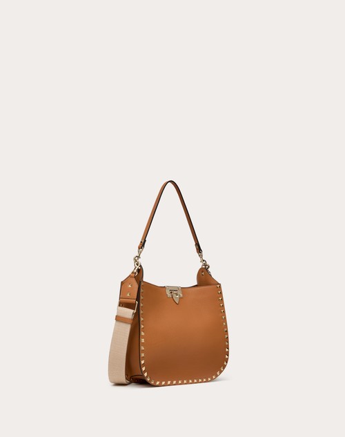 Red Valentino BORSA HOBO VALENTINO GARAVANI ROCKSTUD IN VITELLO GRANATO Economico