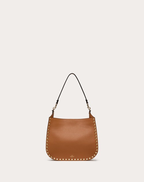 Red Valentino BORSA HOBO VALENTINO GARAVANI ROCKSTUD IN VITELLO GRANATO Economico