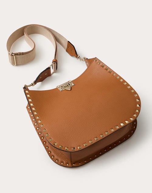 Red Valentino BORSA HOBO VALENTINO GARAVANI ROCKSTUD IN VITELLO GRANATO Economico