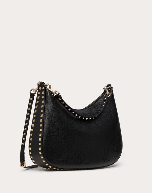 Red Valentino HOBO VALENTINO GARAVANI ROCKSTUD IN VITELLO GRANATO In Vendita