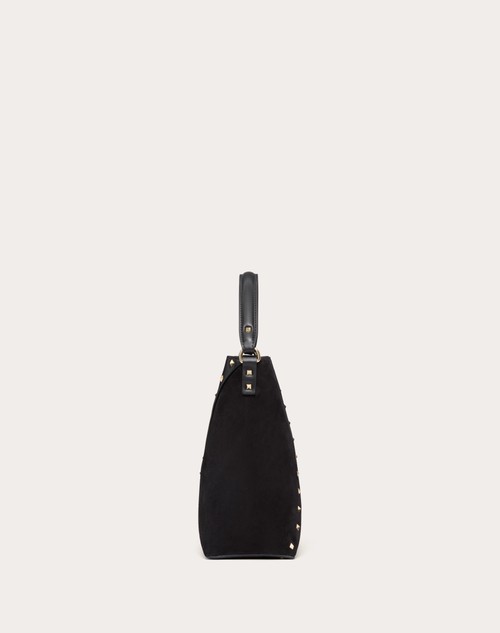 Red Valentino BORSA A SECCHIELLO VALENTINO GARAVANI VALENTINO GARAVANI ROCKSTUD WISPY IN VITELLO E CAMOSCIO Offerte