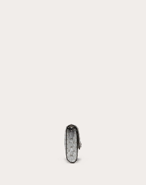 Red Valentino BORSA A TRACOLLA ROCKSTUD SPIKE IN AGNELLO METALLIZZATO Flash Sale