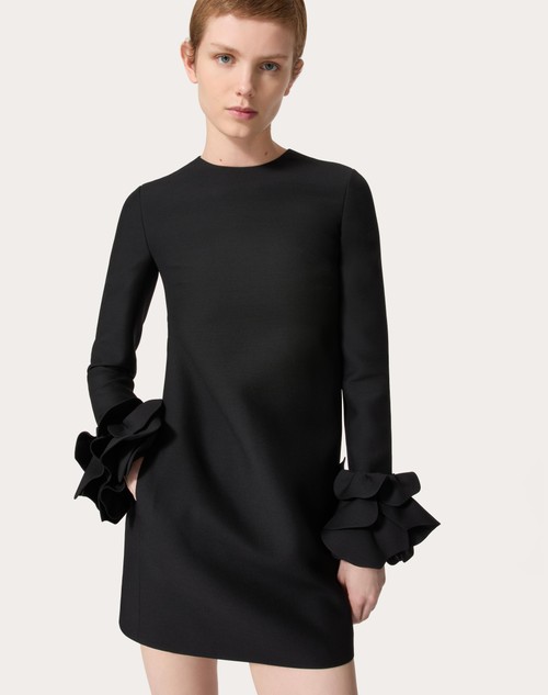 Red Valentino ABITO CORTO IN CREPE COUTURE RICAMATO Smaltimento dello stoccaggio