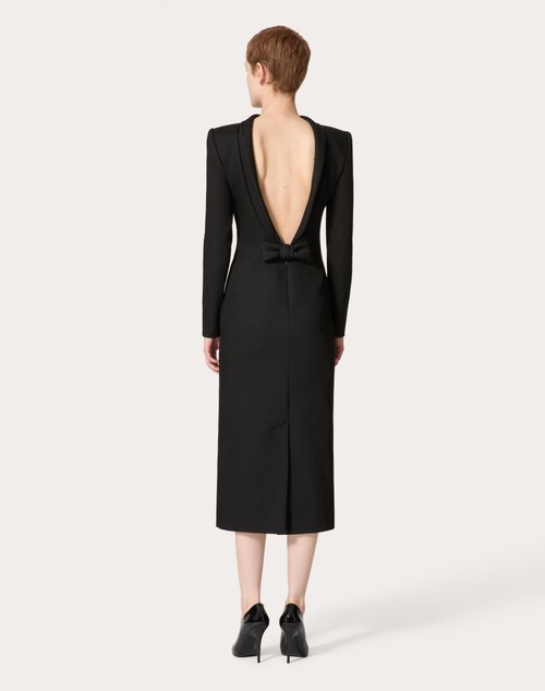 Red Valentino ABITO MIDI IN STRUCTURED DIAGONAL Online Outlet