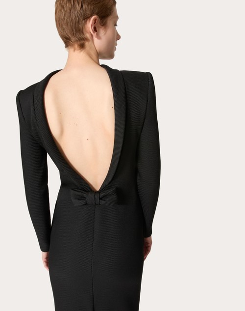 Red Valentino ABITO MIDI IN STRUCTURED DIAGONAL Online Outlet