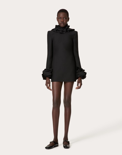 Red Valentino ABITO CORTO IN CREPE COUTURE RICAMATO Offerta temporanea