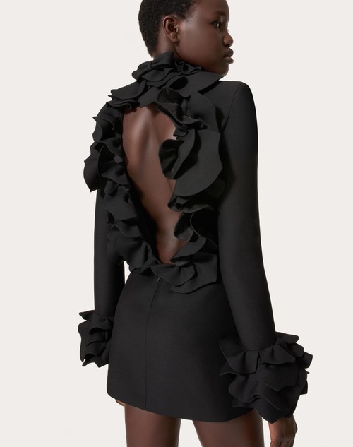 Red Valentino ABITO CORTO IN CREPE COUTURE RICAMATO Offerta temporanea