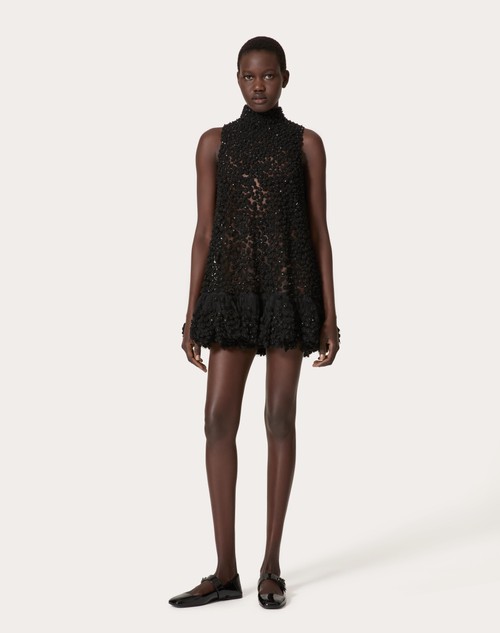 Red Valentino ABITO CORTO IN TULLE ILLUSIONE RICAMATO Offerte esclusive