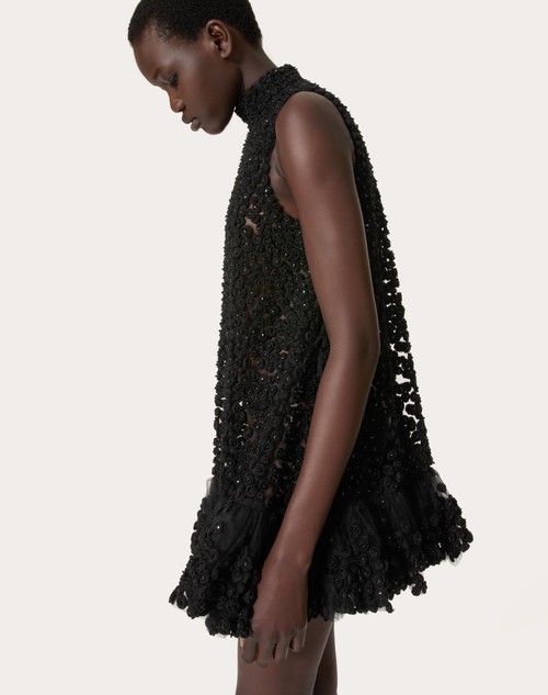 Red Valentino ABITO CORTO IN TULLE ILLUSIONE RICAMATO Offerte esclusive
