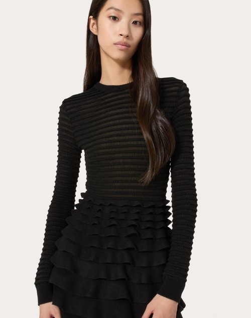 Red Valentino ABITO CORTO IN VISCOSA E LANA Lightning offer