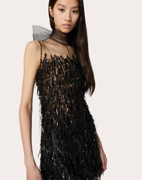 Red Valentino TUTA IN TULLE ILLUSIONE RICAMATA Grandi sconti