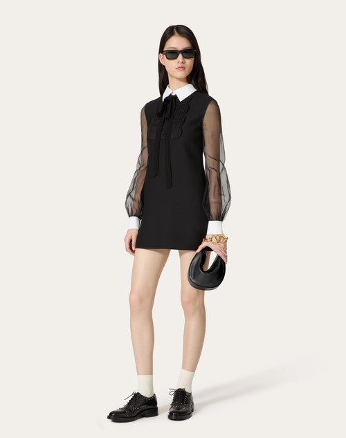 Red Valentino ABITO CORTO IN CREPE COUTURE Offerte stagionali