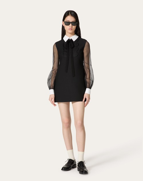 Red Valentino ABITO CORTO IN CREPE COUTURE Offerte stagionali