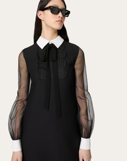 Red Valentino ABITO CORTO IN CREPE COUTURE Offerte stagionali