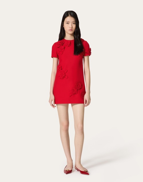 Red Valentino ABITO CORTO IN CREPE COUTURE RICAMATO Comprane uno, ottenene uno gratis