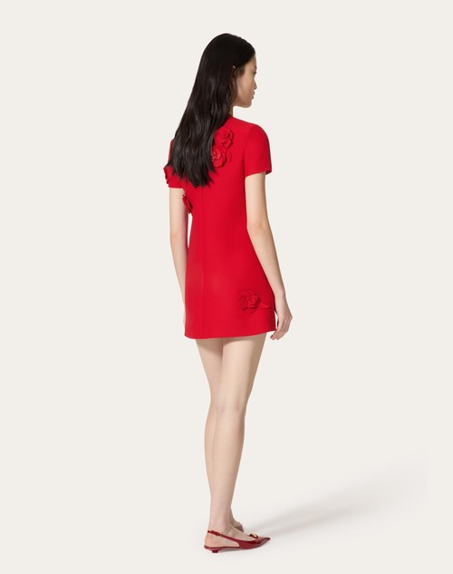 Red Valentino ABITO CORTO IN CREPE COUTURE RICAMATO Comprane uno, ottenene uno gratis