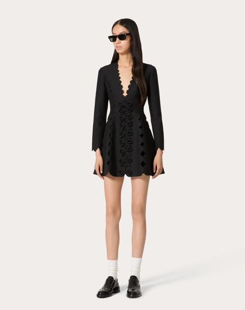 Red Valentino ABITO CORTO IN CREPE COUTURE RICAMATO Super Saving Price