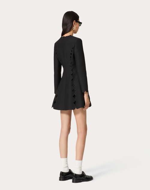 Red Valentino ABITO CORTO IN CREPE COUTURE RICAMATO Super Saving Price