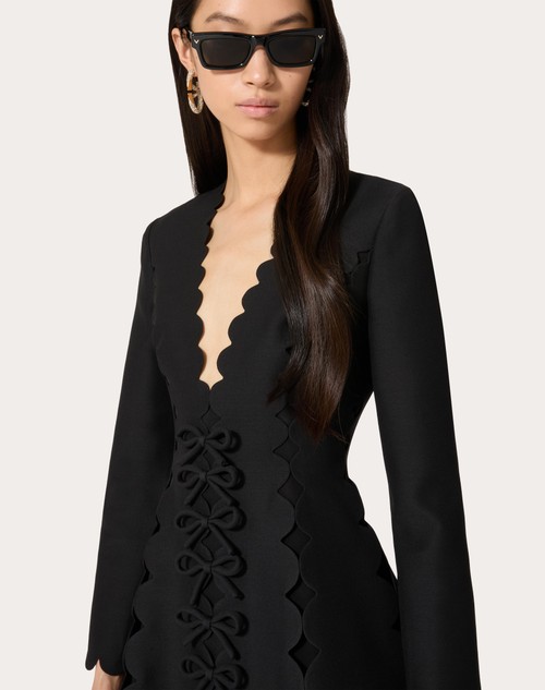 Red Valentino ABITO CORTO IN CREPE COUTURE RICAMATO Super Saving Price