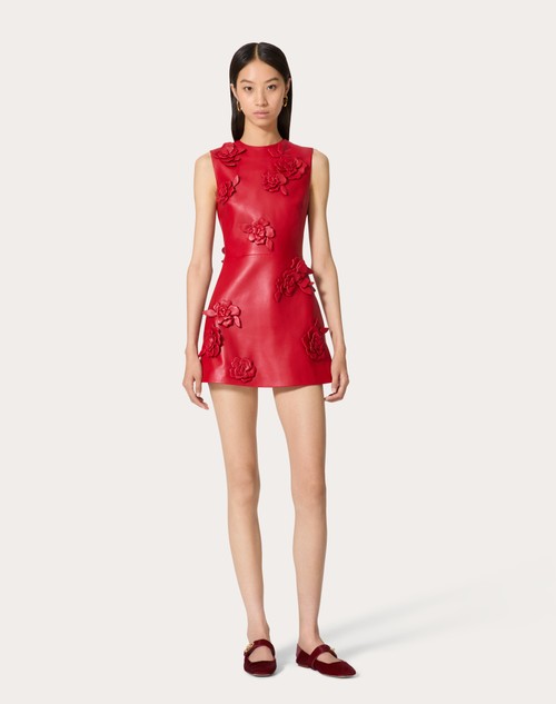 Red Valentino ABITO CORTO IN NAPPA RICAMATO Offerta settimanale