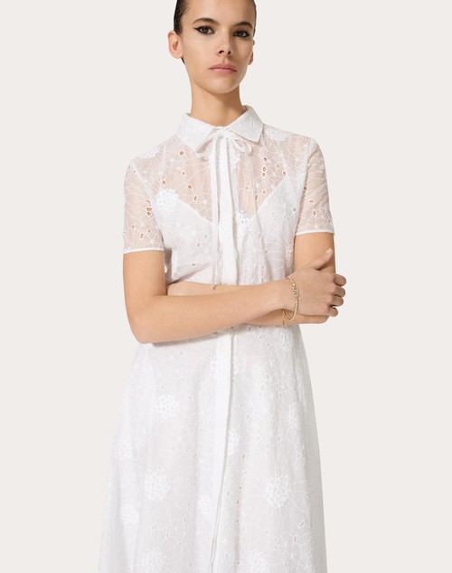 Red Valentino ABITO MIDI IN DAISY ORGANDIS Latest stili