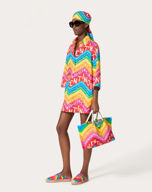 Red Valentino ABITO CORTO IN POPELINE VALENTINO CHEVRON 24 Ultimi due giorni