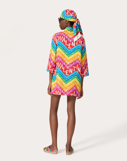 Red Valentino ABITO CORTO IN POPELINE VALENTINO CHEVRON 24 Ultimi due giorni