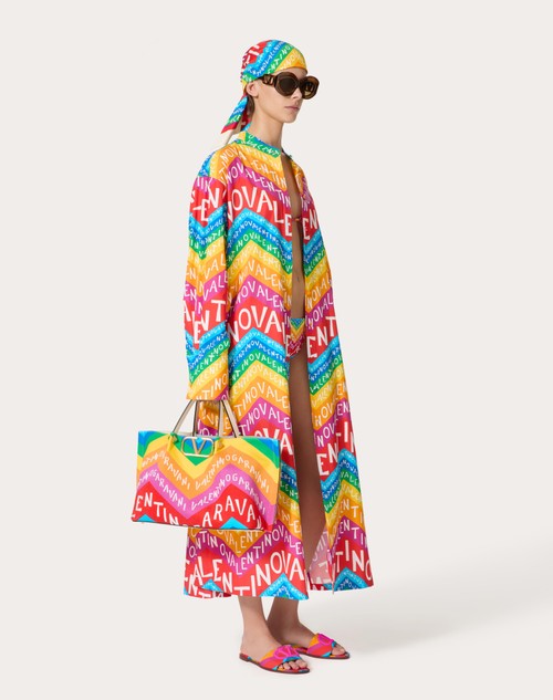 Red Valentino ABITO MIDI IN POPELINE VALENTINO CHEVRON24 Ultimo giorno