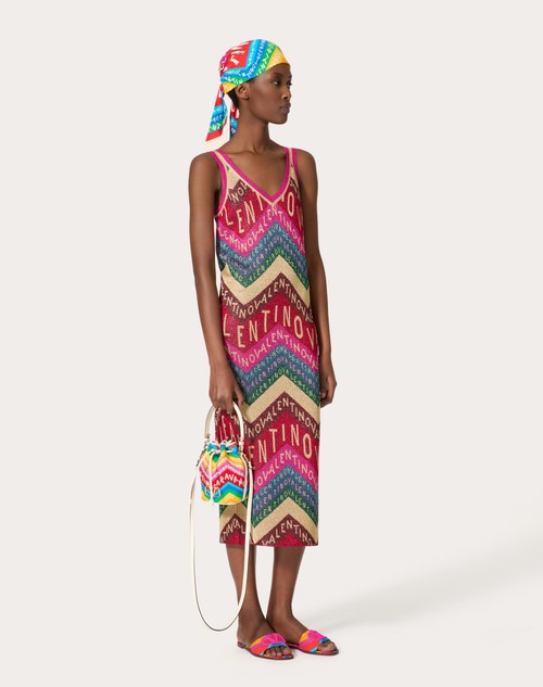 Red Valentino ABITO IN LUREX VALENTINO CHEVRON Promozione temporanea