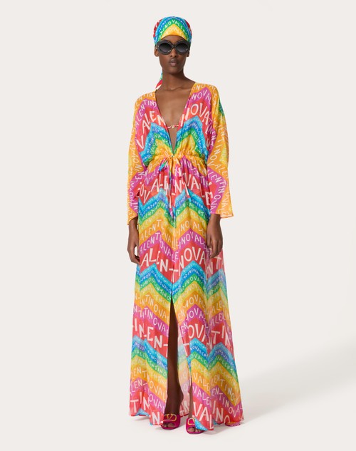 Red Valentino ABITO DA SERA IN MUSSOLA VALENTINO CHEVRON 24 Fino al 50% di sconto