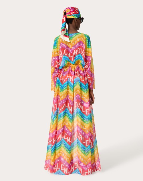 Red Valentino ABITO DA SERA IN MUSSOLA VALENTINO CHEVRON 24 Fino al 50% di sconto