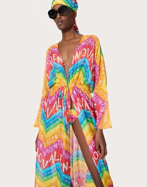 Red Valentino ABITO DA SERA IN MUSSOLA VALENTINO CHEVRON 24 Fino al 50% di sconto